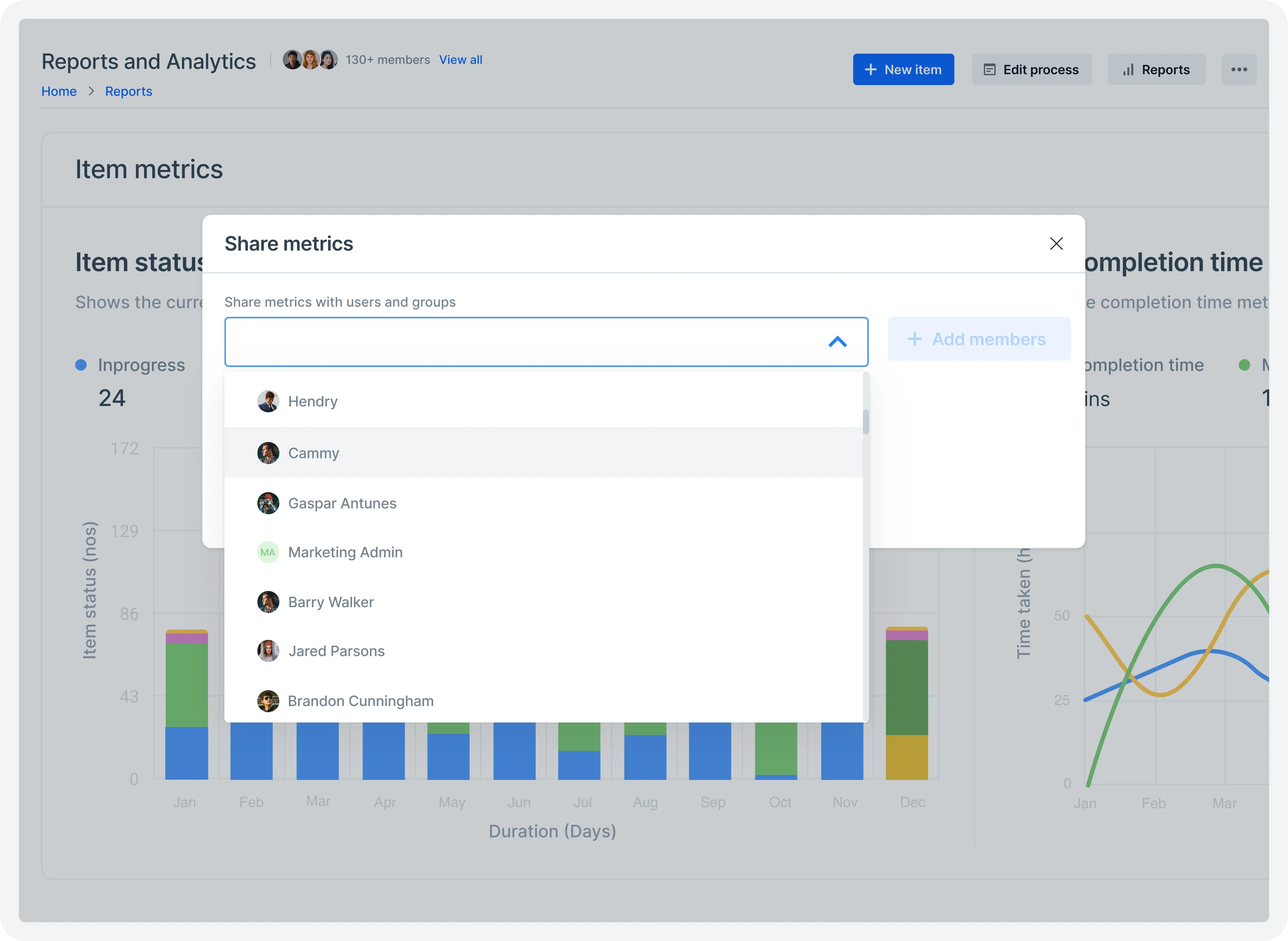 Illustration representing collaboration in workflow processes