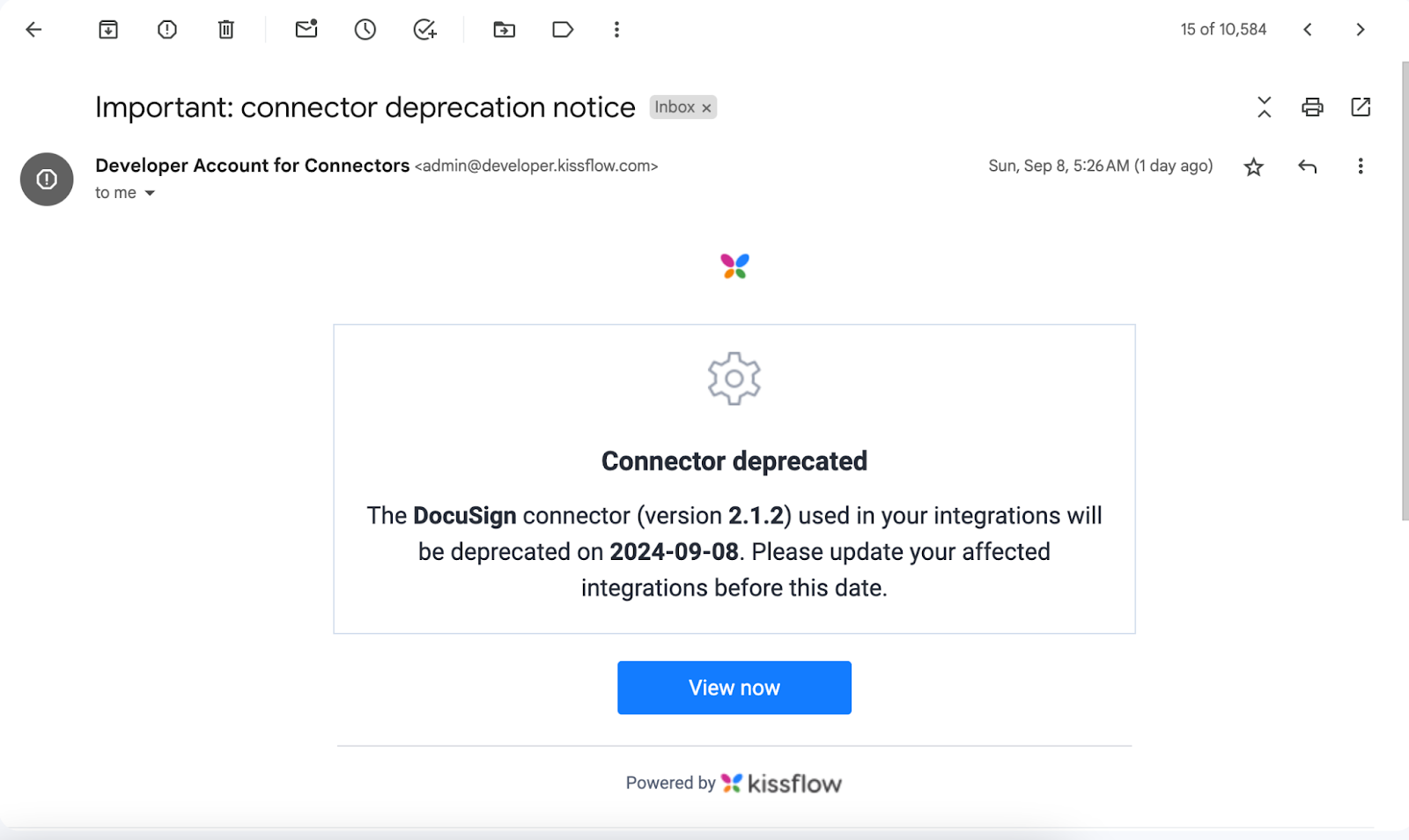 Kissflow Connector Deprecation and Migration